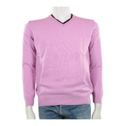 Enzo di Milano Pull double col V cashemi