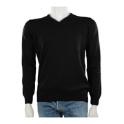 Enzo di Milano Pull double col V cashemi