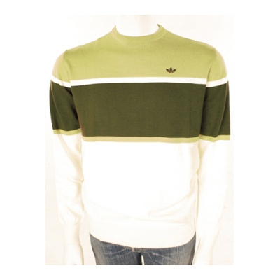 Adidas Pull cold rond rayé pb knit stripe