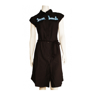 Kanabeach Clam robe moyenne popelin noir