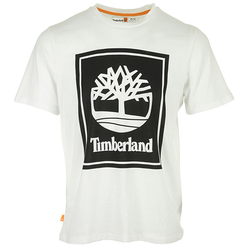 Timberland Stack Logo Tee - Blanc