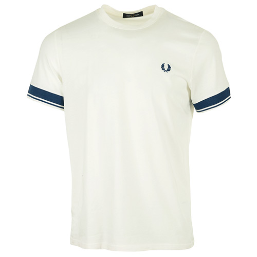 Fred Perry Contrast Cuff T-Shirt - Blanc