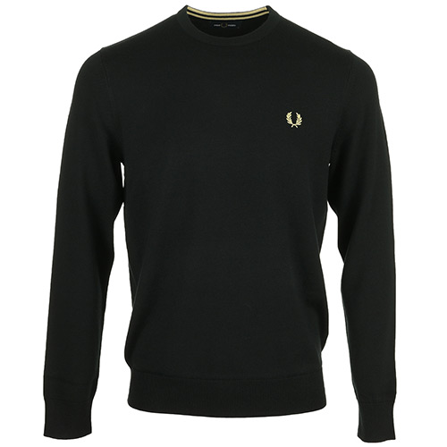 Fred Perry Classic Crew Neck Jumper - Noir