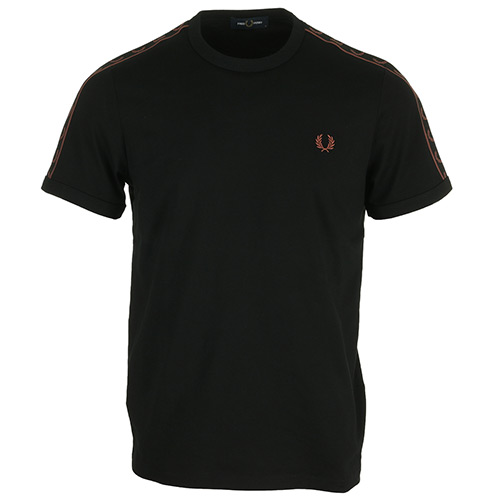 Fred Perry Contrast Tape Ringer - Noir