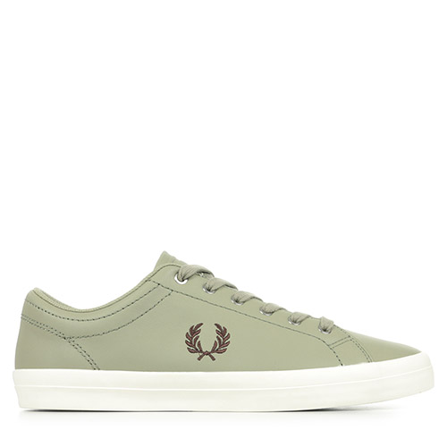 Fred Perry Baseline Leather - Gris