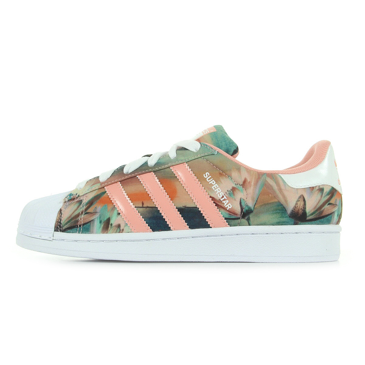 basket adidas superstar femme fleuri
