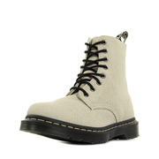 Dr. Martens Page Mix Bone Washed Canvas & Porcelain Hi Suede Wp