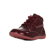Kickers Billista Cuir Vernis Rose Fonce