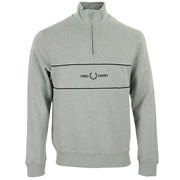 Fred Perry Embroidered Half Zip Sweatshirt