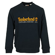 Timberland Logo Brush Back Crew Neck
