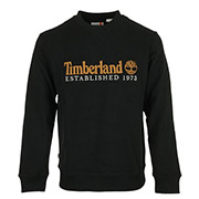 Timberland Logo Brush Back Crew Neck