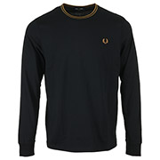 Fred Perry Long Sleeved Twin Tipped Tee Shirt