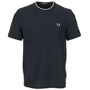 Fred Perry Trim Detail Crepe Pique Tshirt