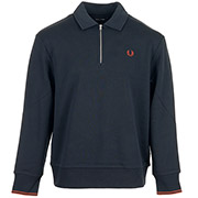 Fred Perry Half Zip Collared Sweatshirt