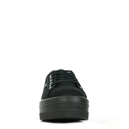 Victoria Basket Lona Plataforma Negra