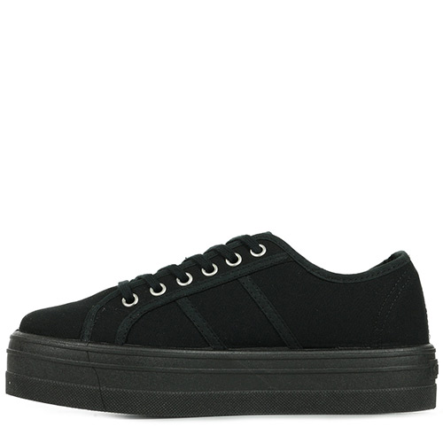 Victoria Basket Lona Plataforma Negra