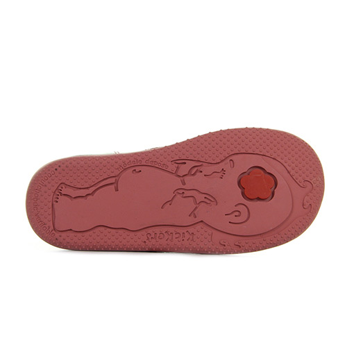 Kickers Billista Cuir Vernis Rose Fonce