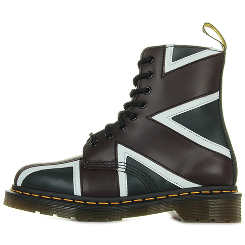 Dr. Martens Pascal Brit Navy Oxblood White Smooth Pu