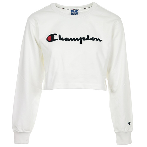 Champion Crewneck Croptop Wn's - Blanc