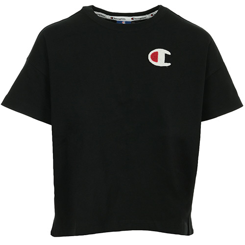 Champion Crewneck T-shirt Cropped - Noir