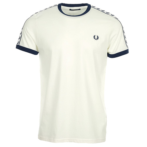 Fred Perry Taped Ringer T-Shirt - Blanc