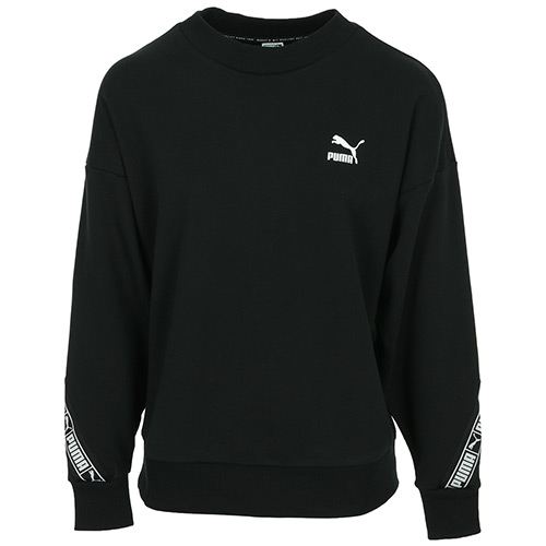 puma tape tie waist crew sweatshirt