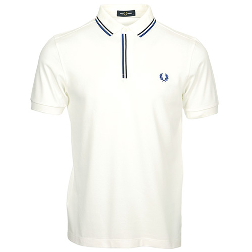 Fred Perry Tipped Placket Polo Shirt - Blanc
