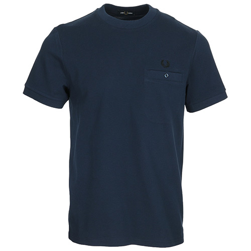 Fred Perry Pocket Detail Pique Shirt - Bleu marine