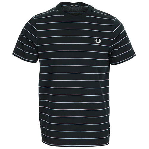 Fred Perry Fine Stripe T-shirt - Bleu marine