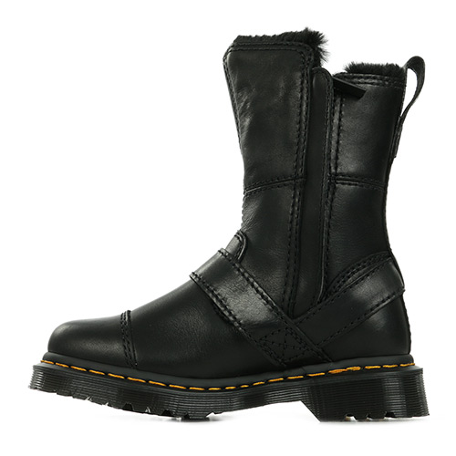 dr martens black kristy mid fur lined boots