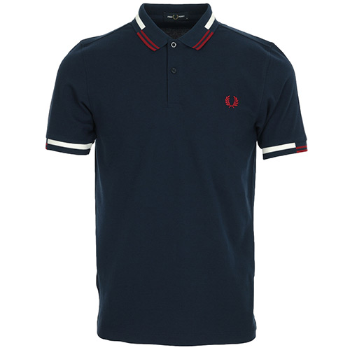 Abstract Tipped Polo Shirt