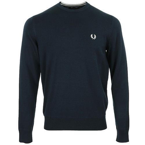 Fred Perry Classic Crew Neck Jumper - Bleu marine