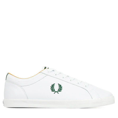 Fred Perry Baseline Leather - Blanc