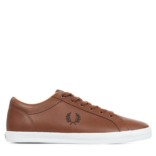 Fred Perry Baseline Leather - Marron