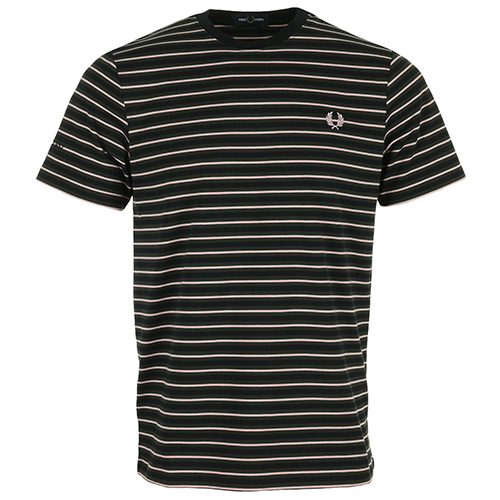 Fred Perry Fine Stripe T-Shirt - Vert olive