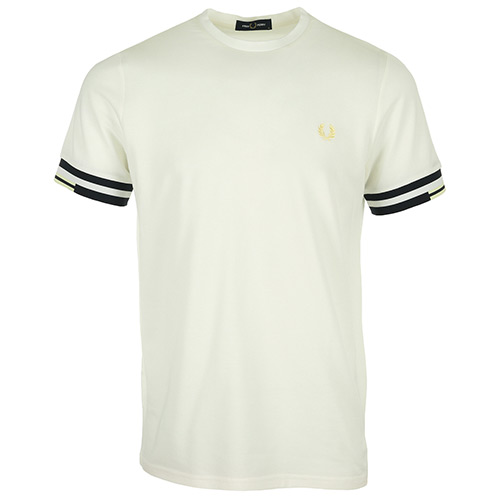Fred Perry Abstract Cuff T-Shirt - Blanc
