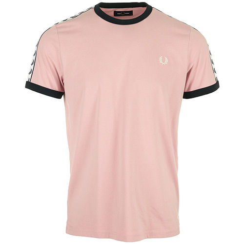 Fred Perry Taped Ringer T-Shirt - Rose