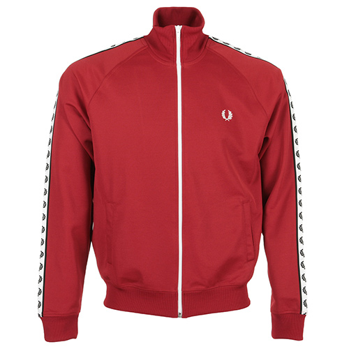 Fred Perry Taped Track Jacket - Rouge
