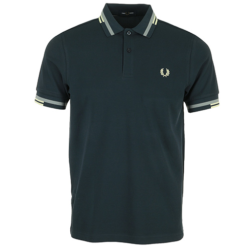 Fred Perry Abstract Tipped Polo Shirt - Bleu marine