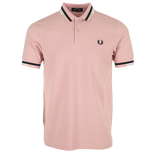 Fred Perry Abstract Tipped Polo Shirt - Rose