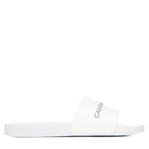 Calvin Klein Jeans Slide Institutional - Blanc