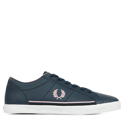 Fred Perry Baseline Perf Leather - Bleu marine
