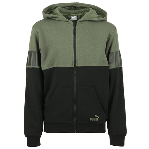 PUMA Power Full-Zip Hoodie Kids - Vert olive