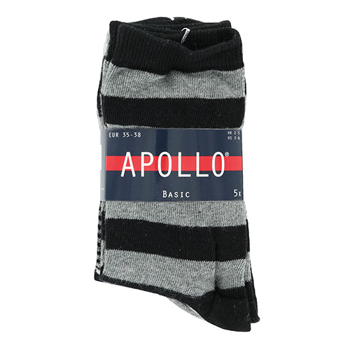 Apollo Pack x5 Socks Kids - Gris