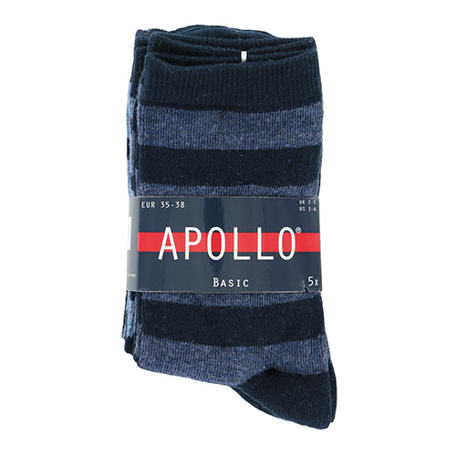 Apollo (Sports), Chaussettes de ski enfant, Unisexe, Noir, 23/26, 6-Pack APOLLO