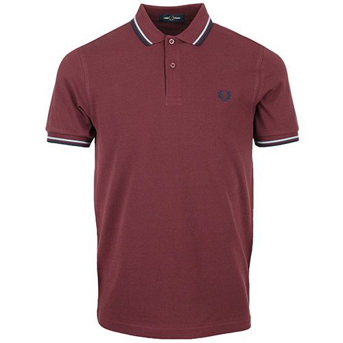 Fred Perry Twin Tipped Shirt - Bordeaux