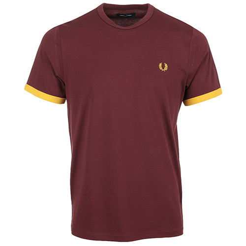 Fred Perry Ringer T-Shirt - Bordeaux