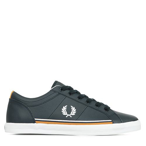Fred Perry Baseline Perf Leather - Bleu marine