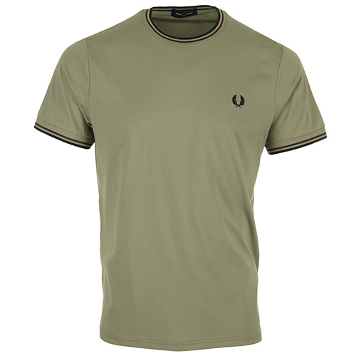 Fred Perry Twin Tipped T-Shirt - Vert olive