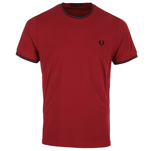 Fred Perry Twin Tipped T-Shirt - Rouge